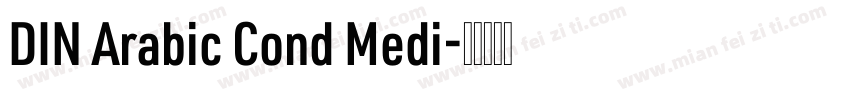 DIN Arabic Cond Medi字体转换